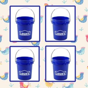 NWT | Lowe's Mini Buckets | 0.42 QT Blue Storage Buckets | Set of 4